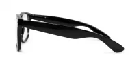 Classic vintage-shape black blue blocker glasses with flexible hinges