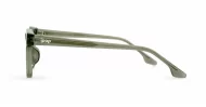 Small square crystal clear blue light glasses with silver arrow temple accents
