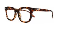 Clear lens rounded-square blue light glasses BL3973 with silver pin detailing
