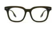 Clear lens rounded-square blue light glasses BL3973 with silver pin detailing