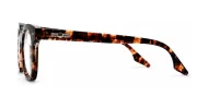 Clear lens rounded-square blue light glasses BL3973 with silver pin detailing