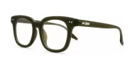 Clear lens rounded-square blue light glasses BL3973 with silver pin detailing
