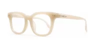 Clear lens rounded-square blue light glasses BL3973 with silver pin detailing