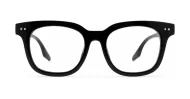Clear lens rounded-square blue light glasses BL3973 with silver pin detailing