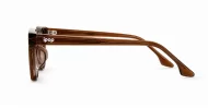 Small square crystal clear blue light glasses with silver arrow temple accents