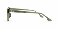 Small square crystal clear blue light glasses with silver arrow temple accents