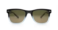 Maui Black wayfarer polarised sunglasses with black gradient frames superdark grey lenses and inner core wire temples