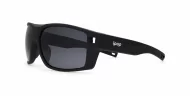 Men's polarised sunglasses with rectangular wrap frame and matte finish