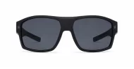 Men's polarised sunglasses with rectangular wrap frame and matte finish