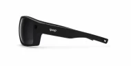 Men's polarised sunglasses with rectangular wrap frame and matte finish