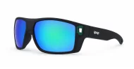 Men's polarised sunglasses with rectangular wrap frame and matte finish
