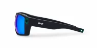 Men's polarised sunglasses with rectangular wrap frame and matte finish