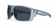 Men's polarised sunglasses with rectangular wrap frame and matte finish