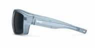 Men's polarised sunglasses with rectangular wrap frame and matte finish