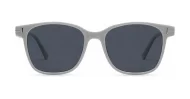 Women's polarised sunglasses with rounded square frame and silver temple inlays