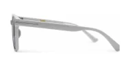 Women's polarised sunglasses with rounded square frame and silver temple inlays