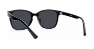 Women's polarised sunglasses with rounded square frame and silver temple inlays