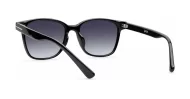 Women's polarised sunglasses with rounded square frame and silver temple inlays