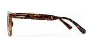 Women's polarised sunglasses with rounded square frame and silver temple inlays