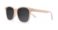 Women's polarised sunglasses with rounded square frame and silver temple inlays