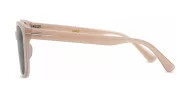 Women's polarised sunglasses with rounded square frame and silver temple inlays
