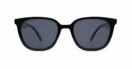 Marlowe women's square polarised sunglasses with silver temple accents
