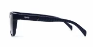 Men's polarised sunglasses with wrap-style frame and ribbed temple detail