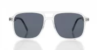 Avatar square aviator polarised sunglasses with superdark lenses and polycarbonate frames