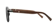 iPOP Slate polarised aviator sunglasses with polished wood temples in black frames
