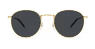 Vintage round teardrop polarised sunglasses with engraved bridge detail