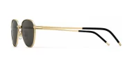 Vintage round teardrop polarised sunglasses with engraved bridge detail