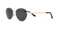 Vintage oval metal frame polarised sunglasses with slim rims