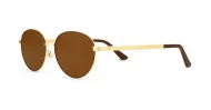 Vintage oval metal frame polarised sunglasses with slim rims