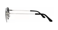 Vintage oval metal frame polarised sunglasses with slim rims