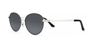 Vintage oval metal frame polarised sunglasses with slim rims