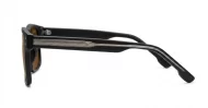 The Comet sporty black UV400 sunglasses for men with Oakley-inspired wrap frames and brown Category 3 lenses