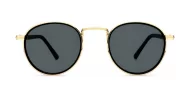 Vintage round panto style polarised sunglasses with textured bridge detail