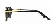 Vintage round panto style polarised sunglasses with textured bridge detail