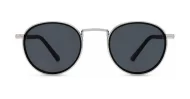 Vintage round panto style polarised sunglasses with textured bridge detail