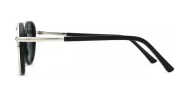 Vintage round panto style polarised sunglasses with textured bridge detail