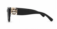 Women's cat-eye polarised sunglasses with gold temple detailing