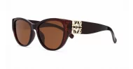 Women's cat-eye polarised sunglasses with gold temple detailing