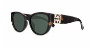 Women's cat-eye polarised sunglasses with gold temple detailing