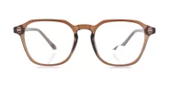 gradient translucent TR90 blue light glasses BL28057 with silver temple accents