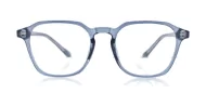 gradient translucent TR90 blue light glasses BL28057 with silver temple accents