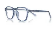 gradient translucent TR90 blue light glasses BL28057 with silver temple accents