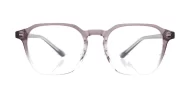gradient translucent TR90 blue light glasses BL28057 with silver temple accents