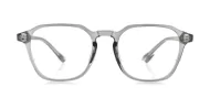 gradient translucent TR90 blue light glasses BL28057 with silver temple accents