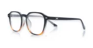 gradient translucent TR90 blue light glasses BL28057 with silver temple accents