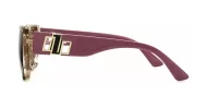 Women's polarised sunglasses with wide gold detailed temples